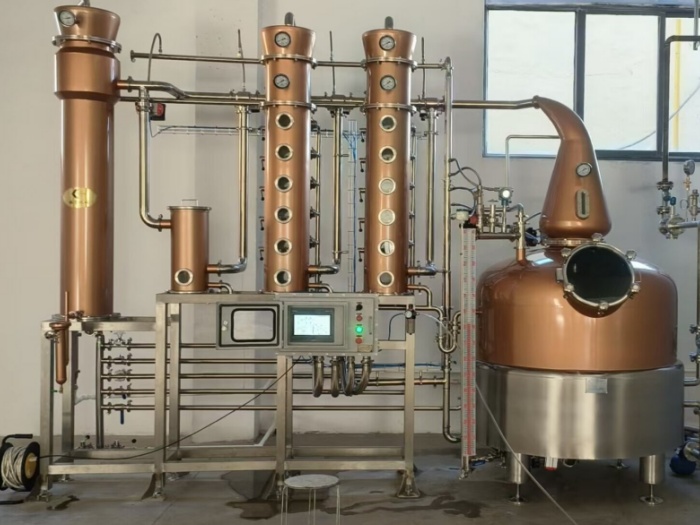 1000L阿尔玛涅克蒸馏机组(泡罩)-全不锈钢